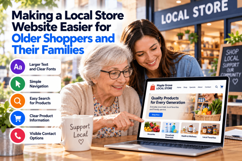 Making a Local Store Website Easier for Older Shoppers and Their Families